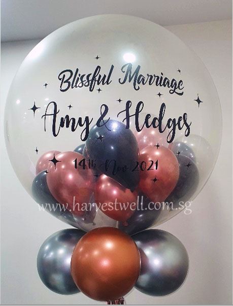 Clear Jumbo Helium Latex Customised Balloon